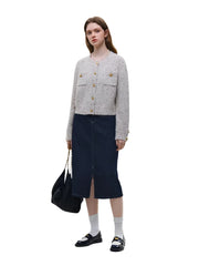 Women Wool Short Knitted Cardigan