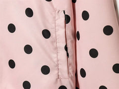 Women Polka Dot Jacket | Long Sleeve | Loose Coat