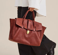 Women Large Capacity Leather Retro Handbag