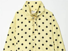 Women Polka Dot Jacket | Long Sleeve | Loose Coat