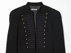 Women Napoleon  Jacket | Single Breasted  | Cropped Jacket | Short Coat