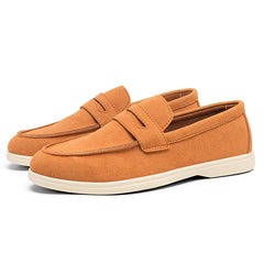 Men Summer Suede Loafers | Breathable Flats | Driving Shoes
