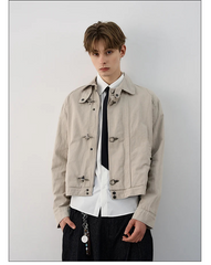 Unisex Lobster-Clasp Deck Jacket | Retro Gothic | Aircraft Button Jacket | Vintage Casual Jacket | Y2K