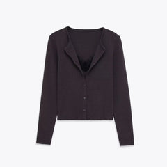 Women Slim Lace Knit Cardigan | Spring | Elegant V-Neck | Long Sleeve | Knitted Sweater
