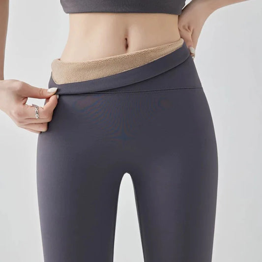 Women Thick Fleece Leggings | Winter | Elastic Tight | Warm Shark Pants | High Waist | Slimming Yoga Leggings
