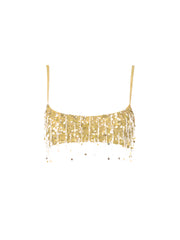 Women Summer Tassel Top With Mini Skirt Set | Sequin Crop Top | Backless | Beach Holiday
