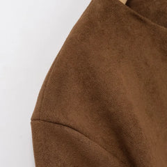 Women Suede Short Jacket | Long Sleeve | Autumn Jacket