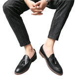 Men Leather Tassel Loafers