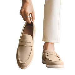 Men Summer Suede Loafers | Breathable Flats | Driving Shoes