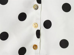 Women Polka Dot Jacket | Long Sleeve | Loose Coat