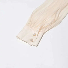 Women Flowy Mini Dress | V Neck | Long Sleeve | Spliced | Lace Up | Blouse Dress