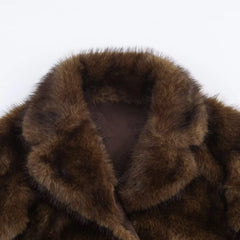 Women Winter Fur Jacket | Long Sleeves | Double-Sided | Thick | Warm Coat | Reversible Jacket