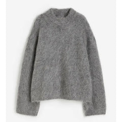 Women Casual Fuzzy Sweater | Pullover | Loose  Knitted Sweater | Vintage Streetwear | Long Sleeve | Warm