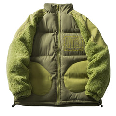 Unisex Sherpa Warm Puffer Jacket | Casual Loose Parka Jacket | Winter Cotton Coat