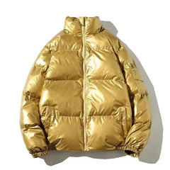Unisex Metallic Warm Winter Jacket | Thick Waterproof Puffer Jacket | Windproof Jacket