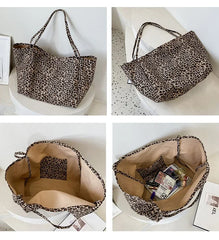 Women Large Leopard Tote Bag