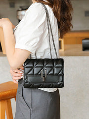 Classic Quilted Black Shoulder Bag | Vintage Flap Bag