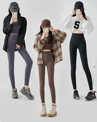 Women Thick Fleece Leggings | Winter | Elastic Tight | Warm Shark Pants | High Waist | Slimming Yoga Leggings