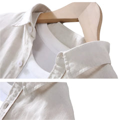 Men Long Sleeve Solid Shirt | Turn-down Collar Casual Button Down Shirt
