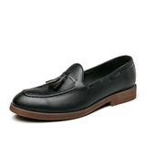 Men Leather Tassel Loafers