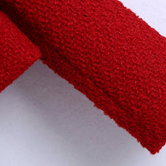 Women Vintage Cherry Red Tweed Blazer