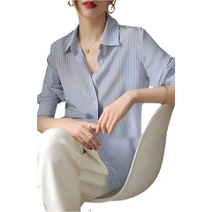 Women Striped Shirt | Chiffon Blouse