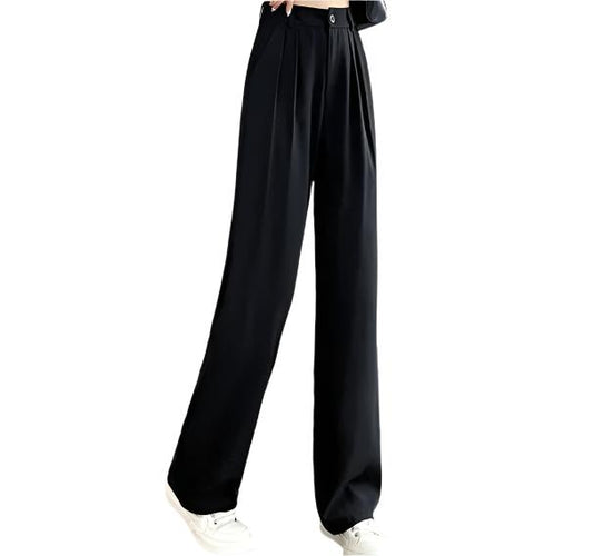 Women Regular High-Waisted Wide Leg Loose Pants | Double Pleated