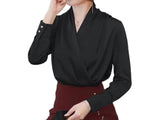 Women’s Satin Elegant Long Sleeves Blouse