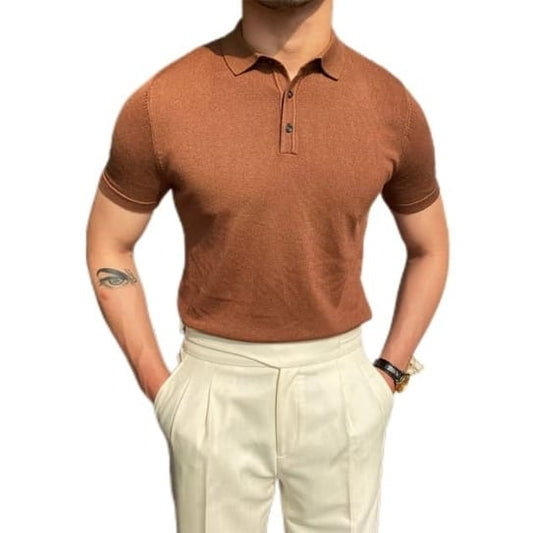 Men’s Casual Plain Short Sleeves Polo Shirts | Turn-down Collar Summer Pullover