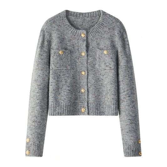 Women Wool Short Knitted Cardigan