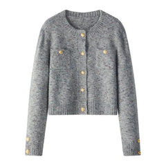 Women Wool Short Knitted Cardigan