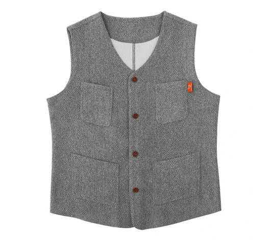 Men Multi Pocket Warm Vest | Single Breasted Casual Vest