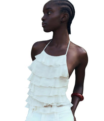 Women Halter Neck Top | Sleeveless | Backless Bow Top | Off Shoulder