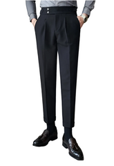 Men High Waisted Vintage Pants | Men Old Money Formal Pants | Formal Office Suit Pants