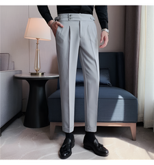 Men High Waisted Vintage Pants | Men Old Money Formal Pants | Formal Office Suit Pants