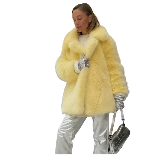 Women Winter Luxury Long Fur Coat | Thick Warm Fur Overcoat