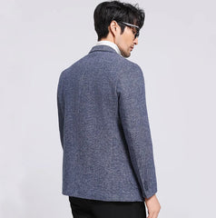 Men Classic Wool Slim Fit Blazer | Winter Smart Casual Business Jacket