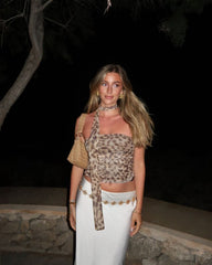 Women Leopard Print Two Piece | Cheetah Print Skirt | Cheetah Print Top