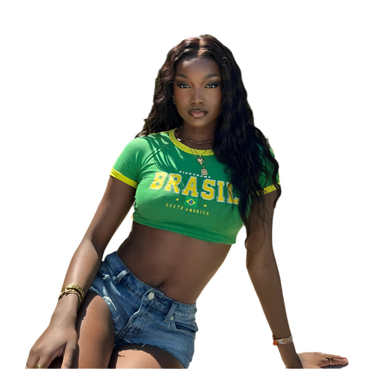 Women Retro Street Aesthetic Baby T-Shirt | Casual Slim Short Sleeve | Y2k Top